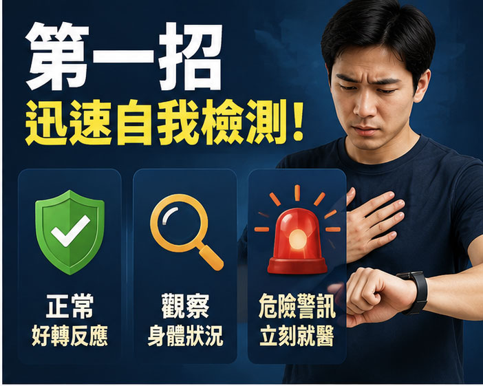 第一招：迅速自我檢測！區分是正常好轉反應還是危險警訊 🌡️