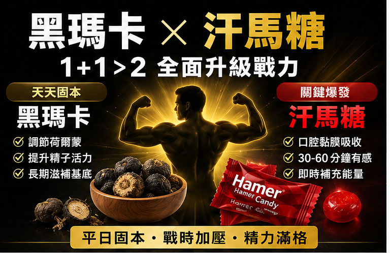 汗馬糖與瑪卡的成分拆解:為什麼兩者能互補?🚀 汗馬糖與瑪卡的成分拆解:為什麼兩者能互補?🚀