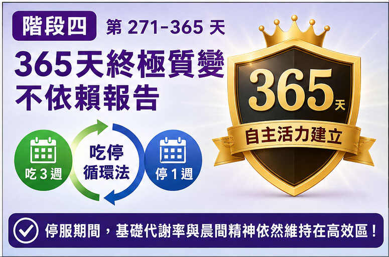階段四(第 271-365 天):365天終極質變與不依賴報告 🏆 階段四(第 271-365 天):365天終極質變與不依賴報告 🏆