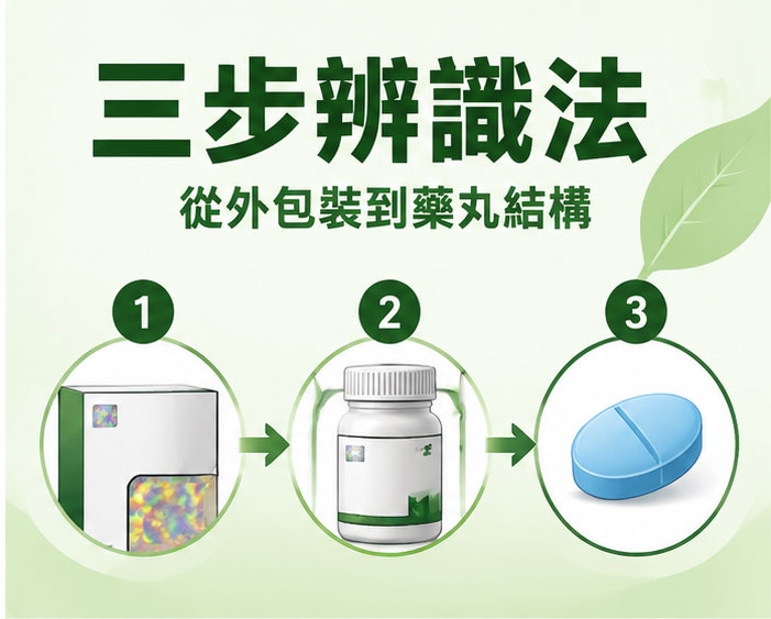 簡單三步辨識法:從外包裝到藥丸結構的防偽關鍵 簡單三步辨識法:從外包裝到藥丸結構的防偽關鍵